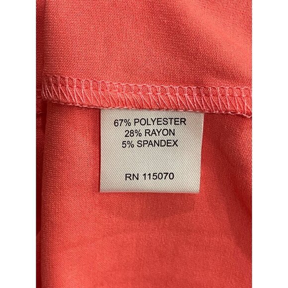 Nina Leonard Sleeveless Coral Maxi Dress Button‎ Accent Elastic Waist Medium - Picture 9 of 10